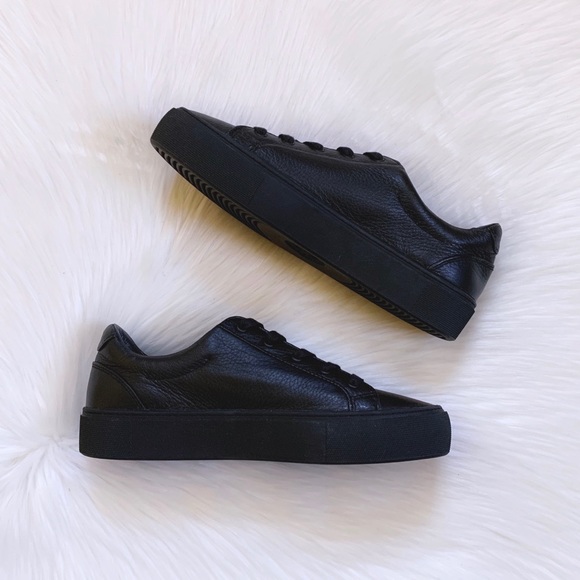 UGG Zilo Black Leather Sneakers - Picture 5 of 7